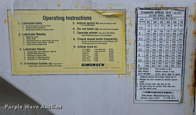 image for item DX1588 Western spreader