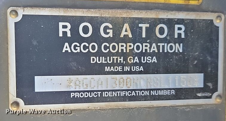 image for item DX1610 2012 AGCO Rogator RG1300  sprayer