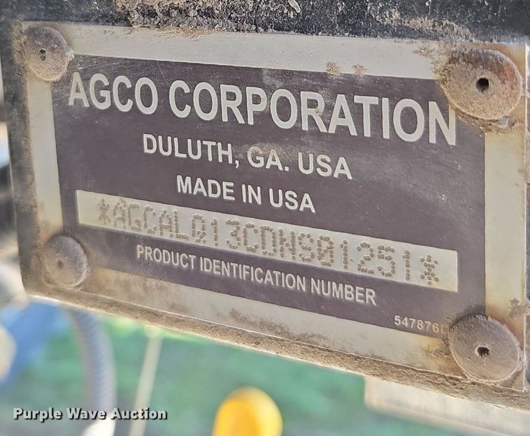 image for item DX1610 2012 AGCO Rogator RG1300  sprayer