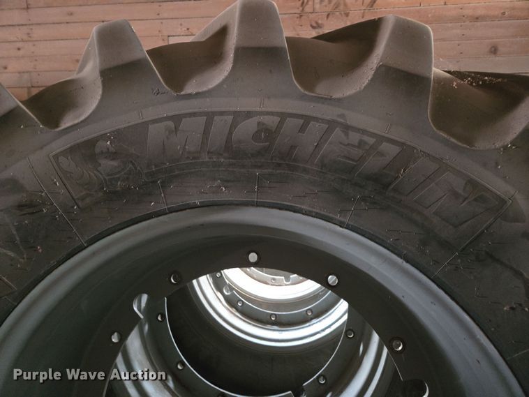 image for item DX1611 (4) Michelin 620/70R38 tires and wheels