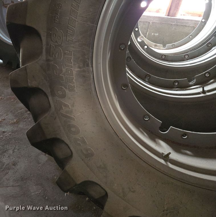 image for item DX1611 (4) Michelin 620/70R38 tires and wheels