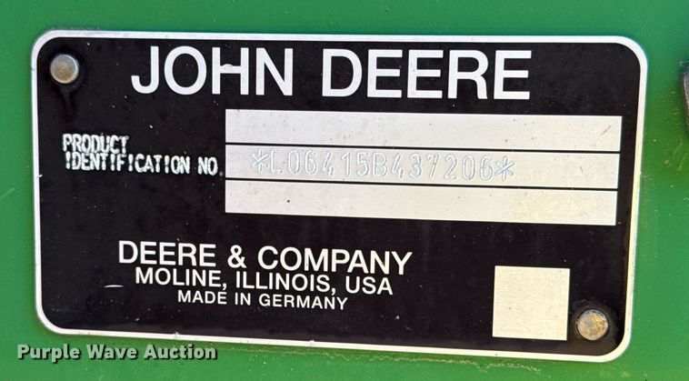 image for item EG2337 John Deere 6415 MFWD tractor