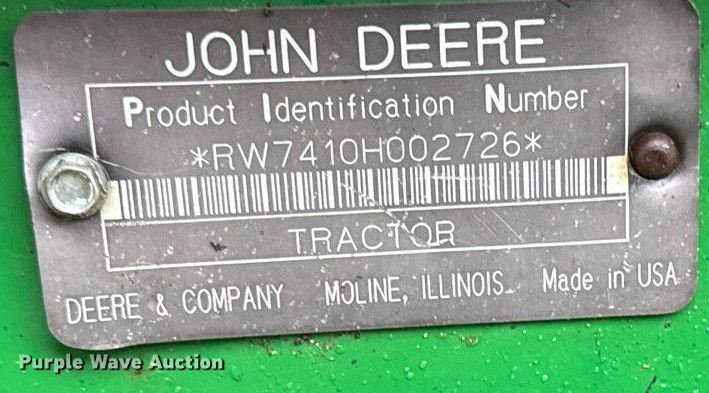 image for item EG6994 1997 John Deere 7410 MFWD tractor
