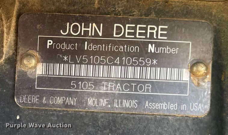 image for item EG7019 2003 John Deere 5105 tractor