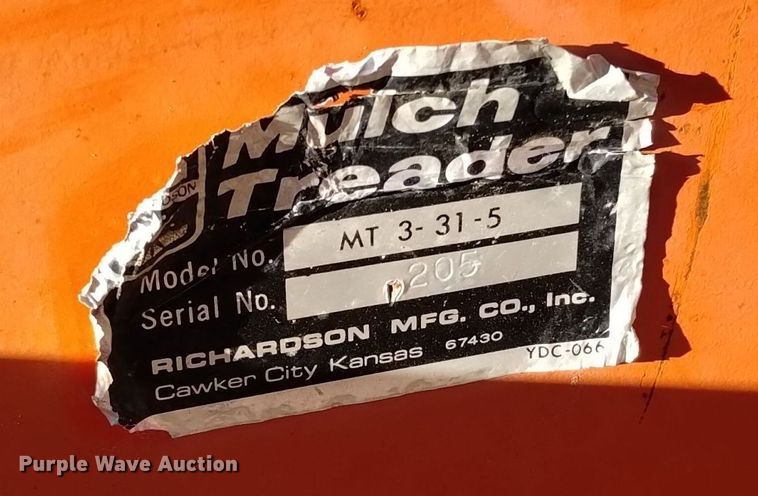 image for item EH0022 Richardson  MT 3-31-5 mulch treader picker