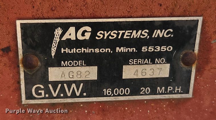 image for item EI8640 NH3 tank trailer