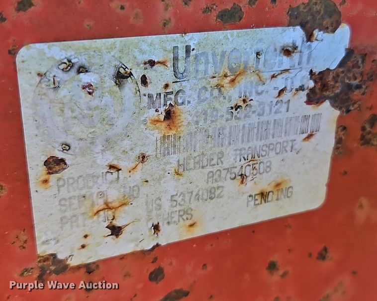 image for item EI8645 Unverferth header trailer