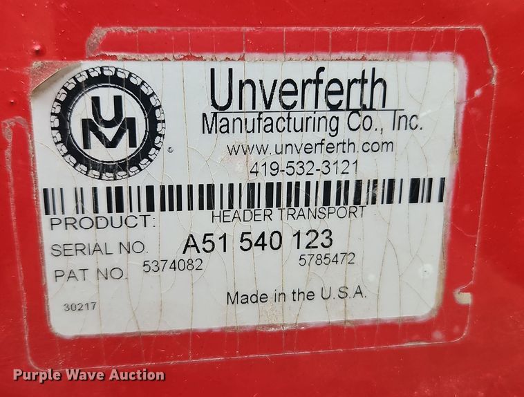 image for item EI8684 Unverferth HT30 header trailer