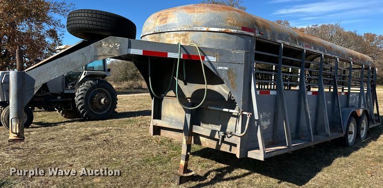 image for item EJ5224 Shop built  Livestock trailer