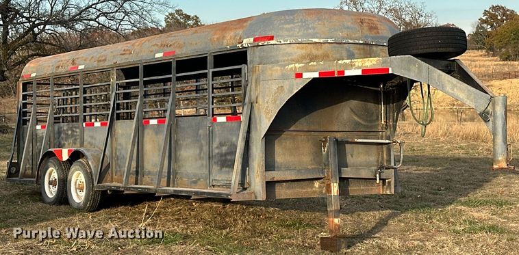 image for item EJ5224 Shop built  Livestock trailer
