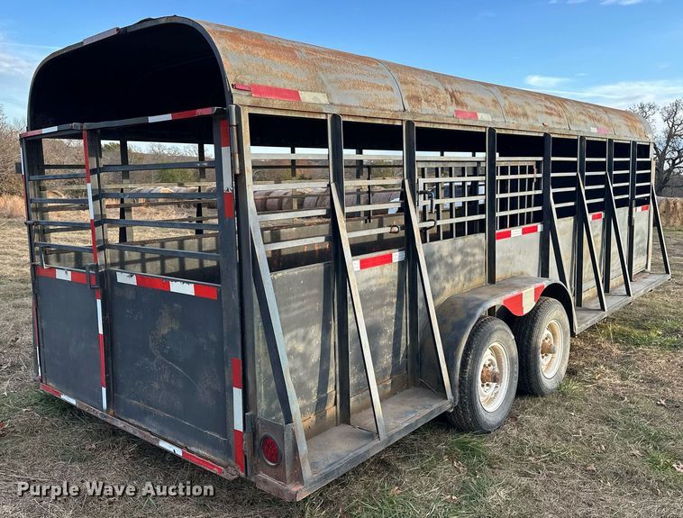 image for item EJ5224 Shop built  Livestock trailer