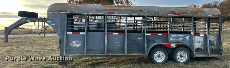 image for item EJ5224 Shop built  Livestock trailer