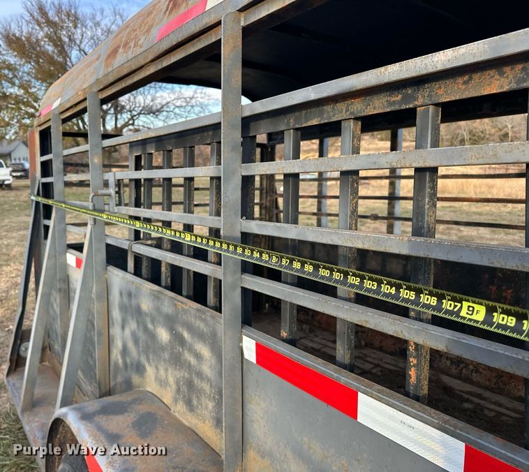 image for item EJ5224 Shop built  Livestock trailer