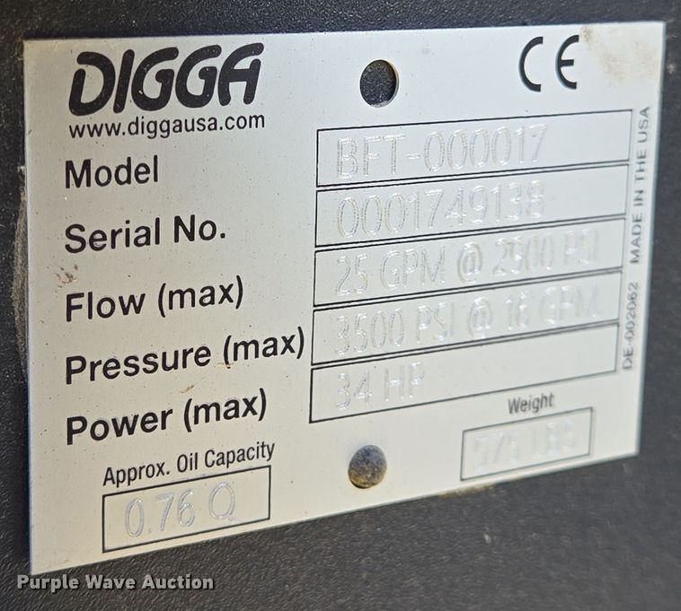 image for item EQ2508 Digga BFT-000017 skid steer trencher