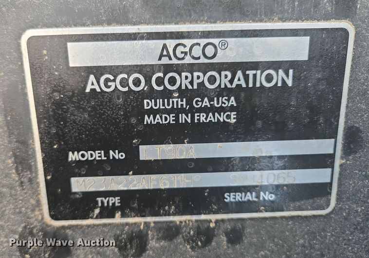 image for item EQ3724 2007 Agco  LT90A MFWD tractor