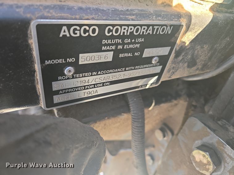image for item EQ3724 2007 Agco  LT90A MFWD tractor