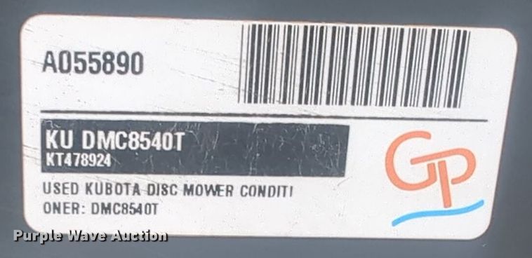 image for item ER1011 2018 Kubota DMC8540T windrower