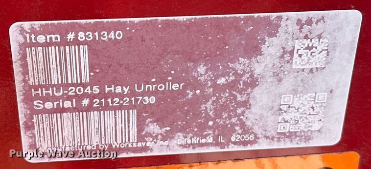 image for item ER4635 Worksaver HHU-2045 bale unroller