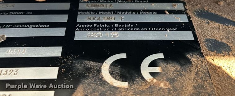 image for item ER4639 2015 Kubota BV4180 round baler
