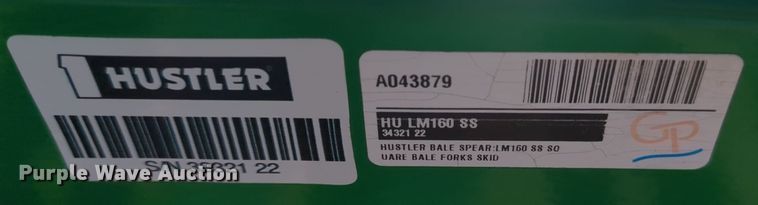 image for item ER4679 Hustler LM160 skid steer bale spear