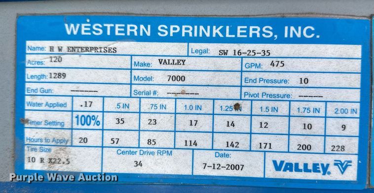 image for item ER8442 Valley 7000 center pivot