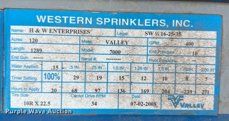 image for item ER8442 Valley 7000 center pivot