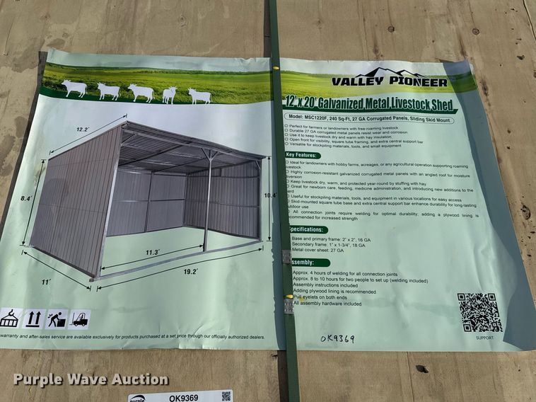 image for item OK9369 Valley Pioneer MSC1220F livestock shed