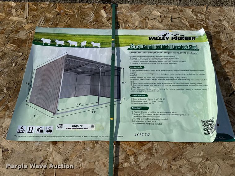 image for item OK9370 Valley Pioneer MSC1220F livestock shed