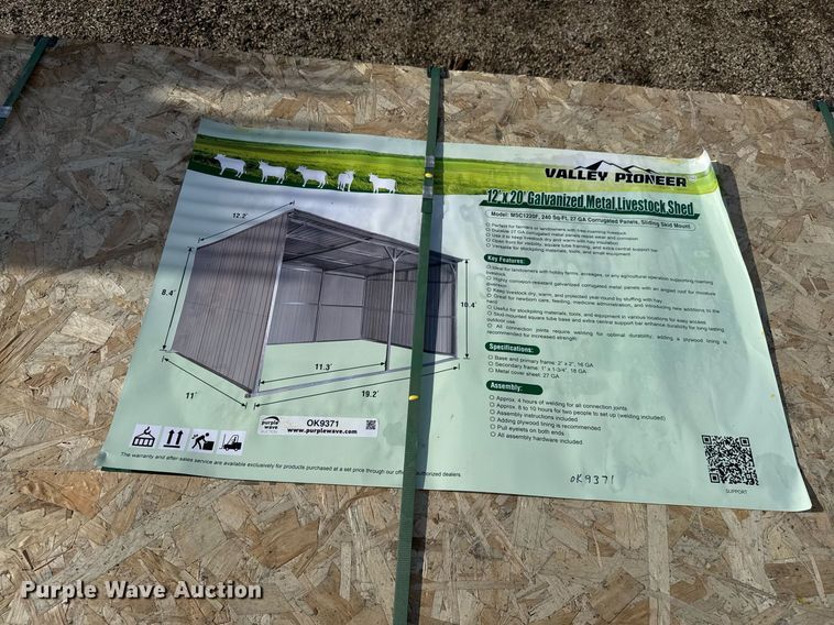 image for item OK9371 Valley Pioneer MSC1220F livestock shed