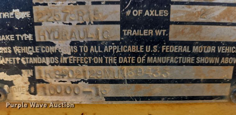 image for item DM7504 2008 Region Welding and MFG. equipment trailer