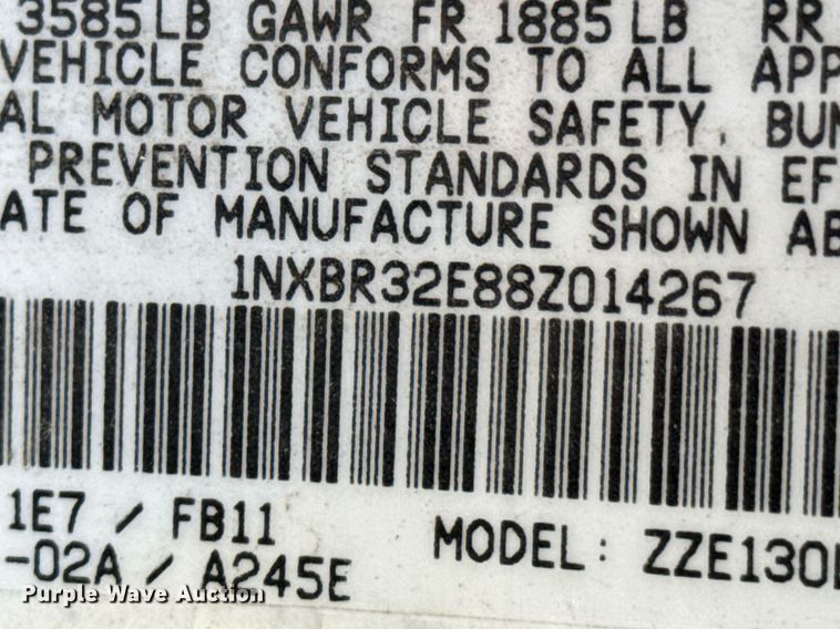 image for item DO0049 2008 Toyota Corolla 