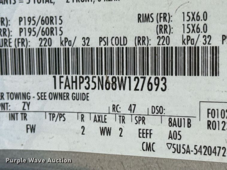 image for item DO0053 2008 Ford Focus 