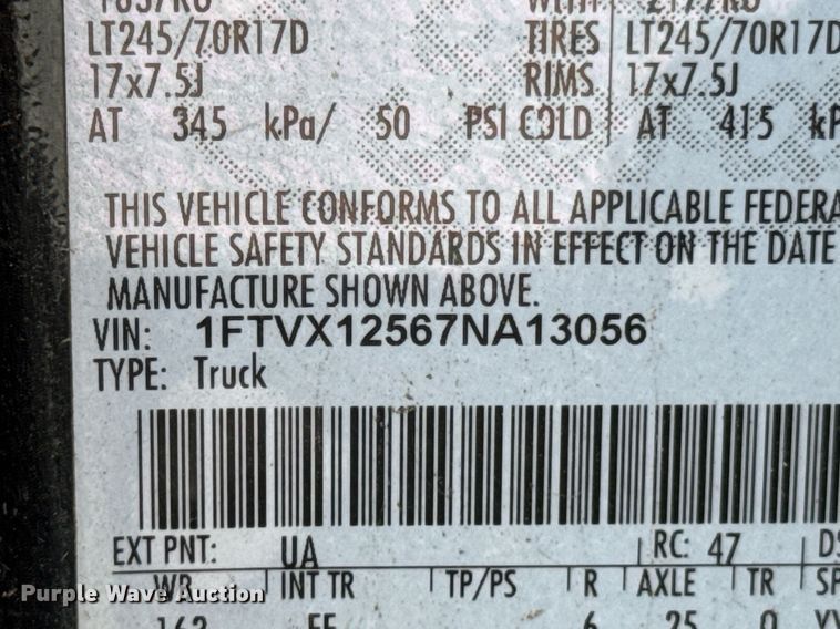 image for item DO0054 2007 Ford F150 SuperCab pickup truck