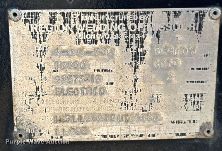 image for item DO0546 2016 Region Welding Load-N-Lift equipment trailer