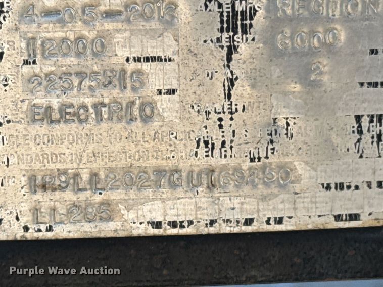 image for item DO0546 2016 Region Welding Load-N-Lift equipment trailer