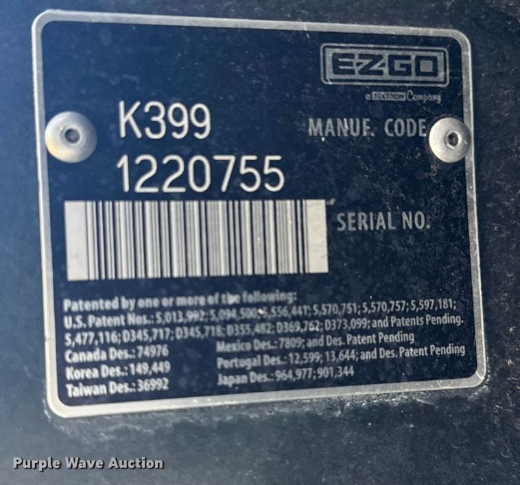 image for item DO0581 (2) E-Z-GO golf carts