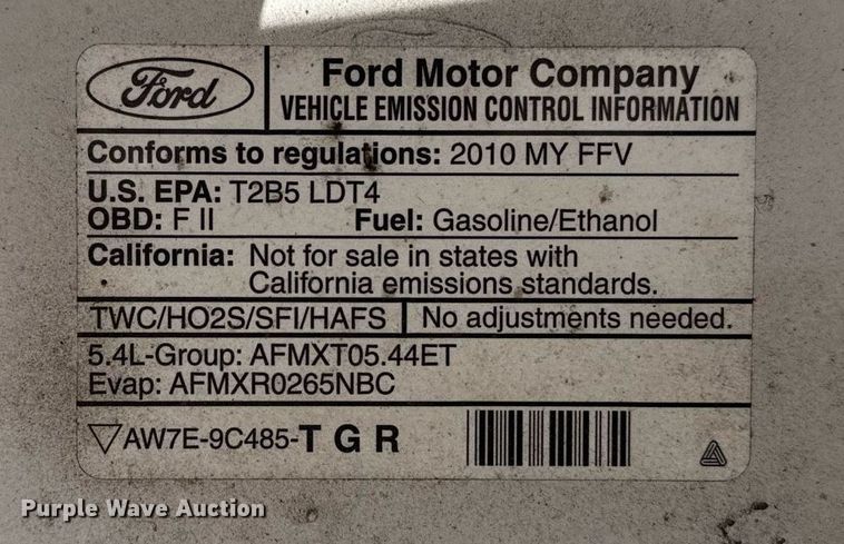 image for item DO7676 2010 Ford F150  SuperCab pickup truck