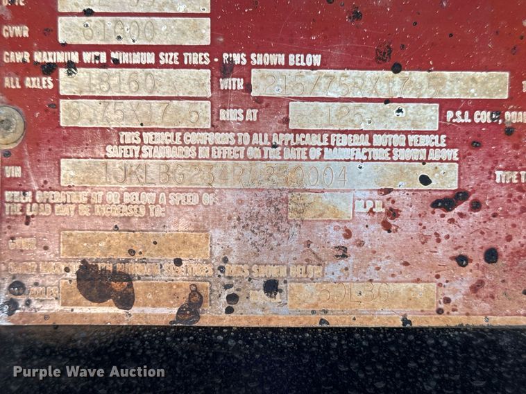 image for item DO7678 1994 Interstate Trailers Inc equipment trailer