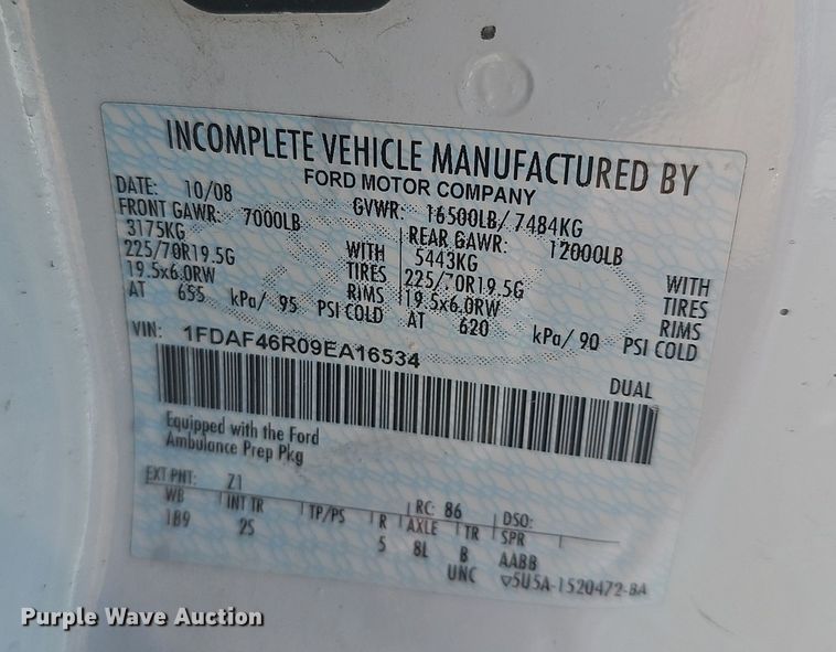 image for item DO7719 2009 Ford F450 Super Duty XLT truck cab and chassis