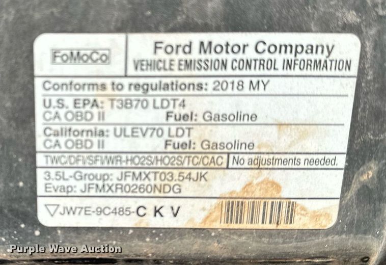 image for item DR0963 2018 Ford F150  SuperCrew pickup truck