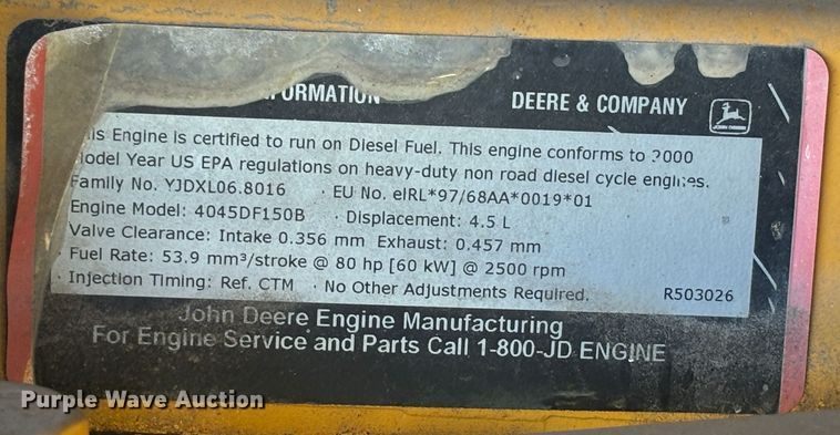 image for item DS2536 Sullair  185 air compressor