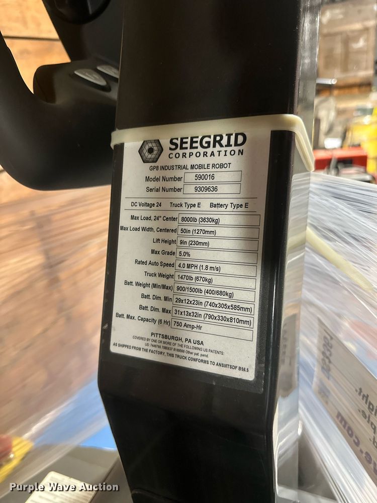 image for item DS3361 Seegrid 590016 order picker