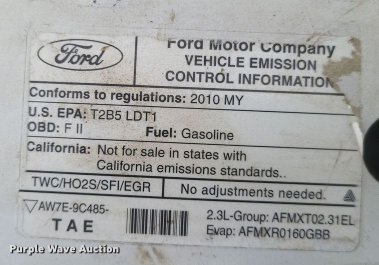 image for item DS5136 2010 Ford Ranger SuperCab pickup truck