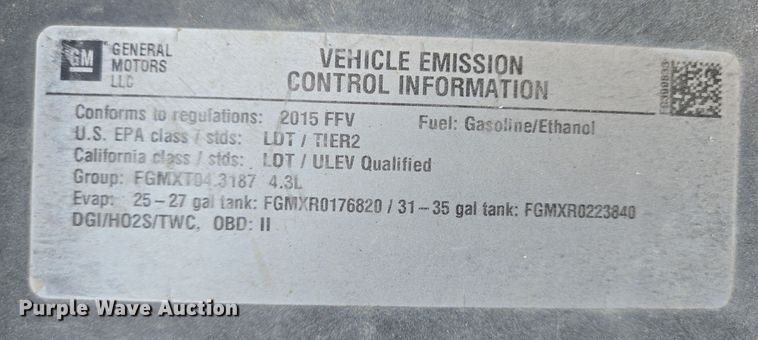 image for item DT5366 2015 Chevrolet Silverado 1500 Crew Cab pickup truck