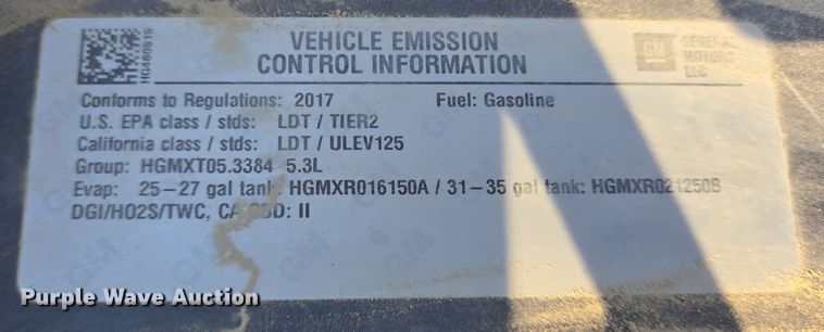 image for item DT5368 2017 Chevrolet Silverado 1500 Crew Cab pickup truck