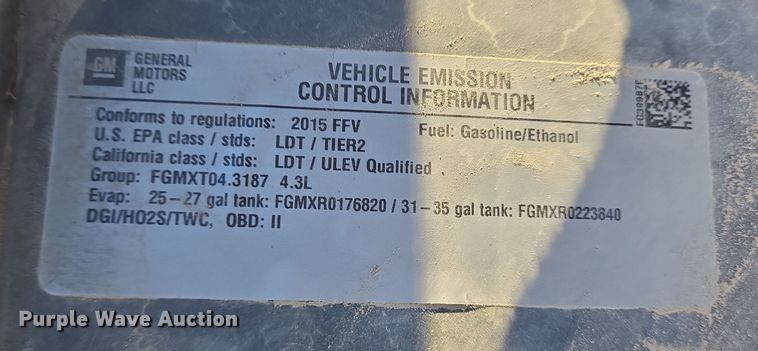 image for item DT5369 2015 Chevrolet Silverado 1500 Crew Cab pickup truck