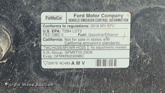 image for item DT6510 2016 Ford F150 SuperCrew pickup truck