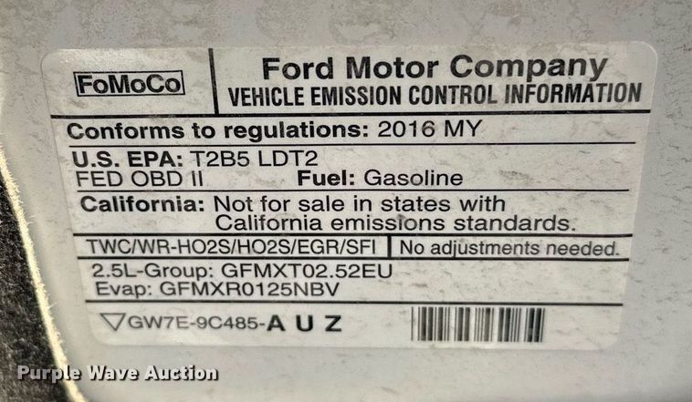 image for item DT6521 2016 Ford Escape SUV