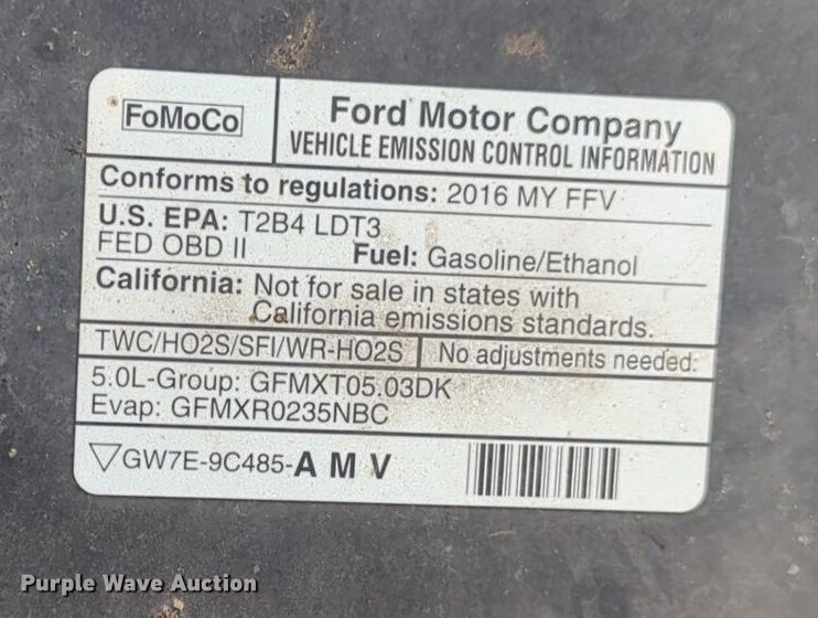 image for item DT6538 2016 Ford F150 SuperCrew pickup truck