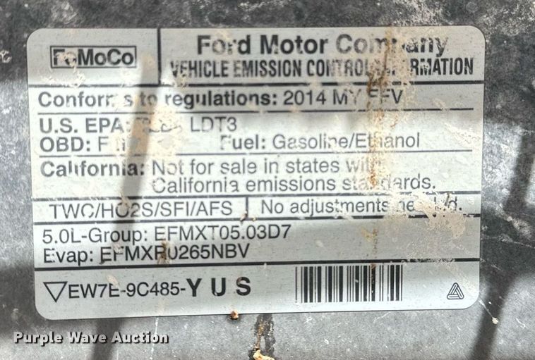 image for item DT6545 2014 Ford F150 SuperCrew pickup truck